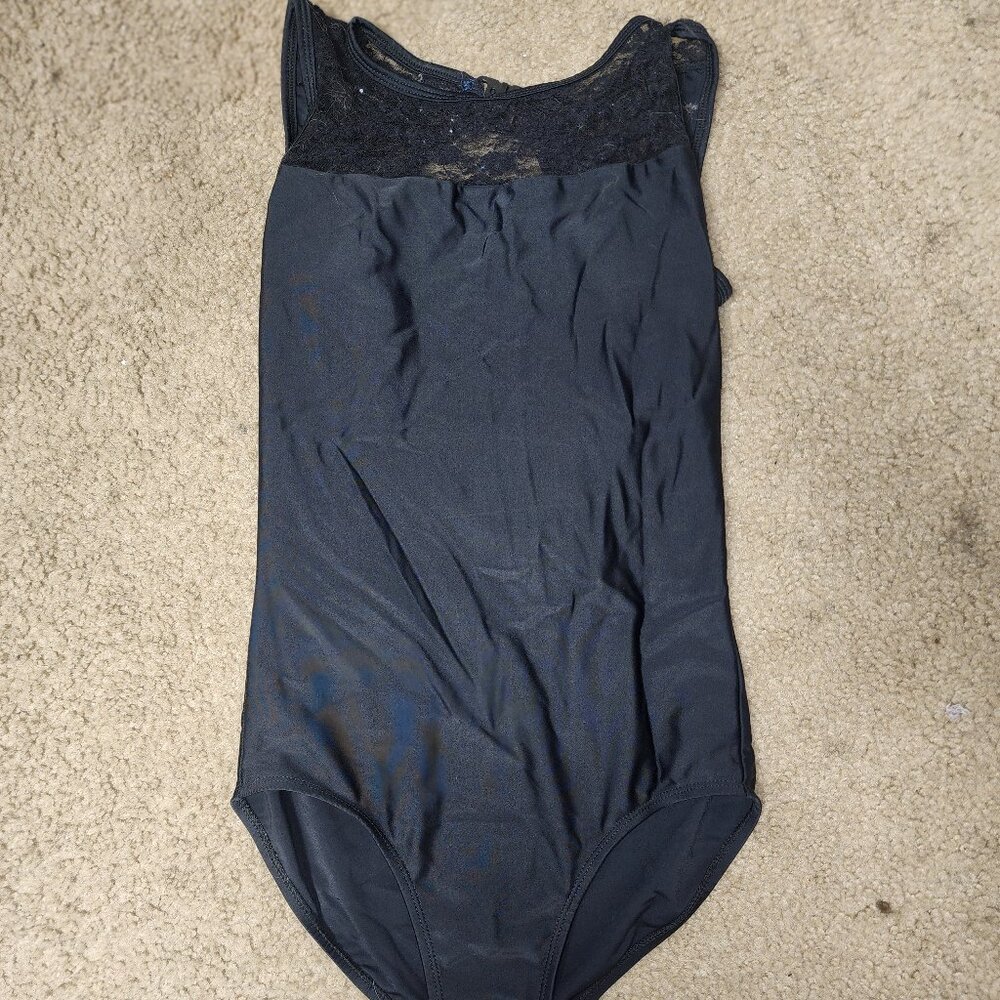 Black ballet leotard